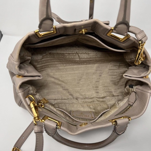 Authentic Prada Hand Bag Satchel Calf Leather 2237218 - Picture 9 of 16
